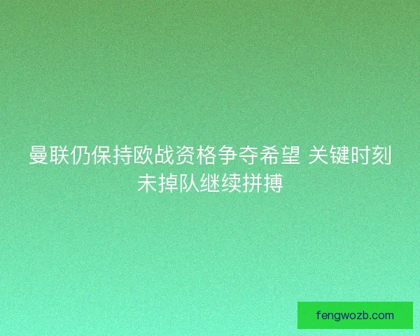 曼联仍保持欧战资格争夺希望 关键时刻未掉队继续拼搏